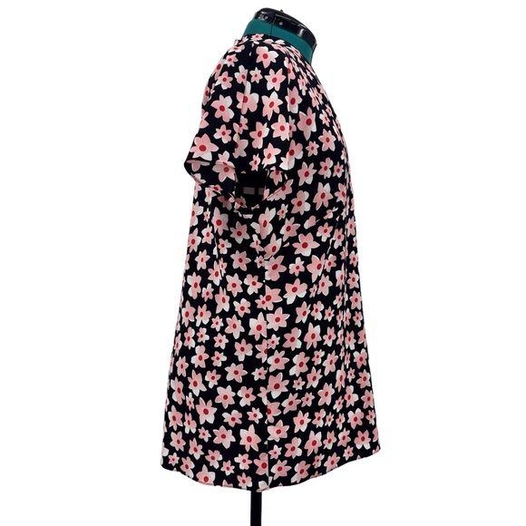 Cabi Harmony Blouse # 5347, Pink and Red Floral Short Sleeve V-Neck Top, Medium - Picture 11 of 17